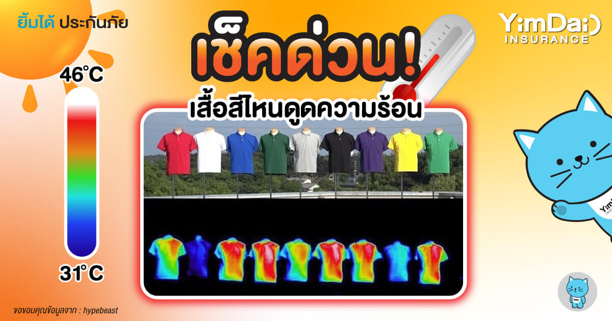 เช็คด่วน! ร้อนนี้ใส่เสื้อสีไหนแล้วร้อนน้อยสุด