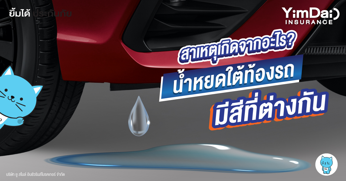 น้ำหยดใต้ท้องรถ มีสีที่ต่างกัน สาเหตุเกิดจากอะไรบ้าง?